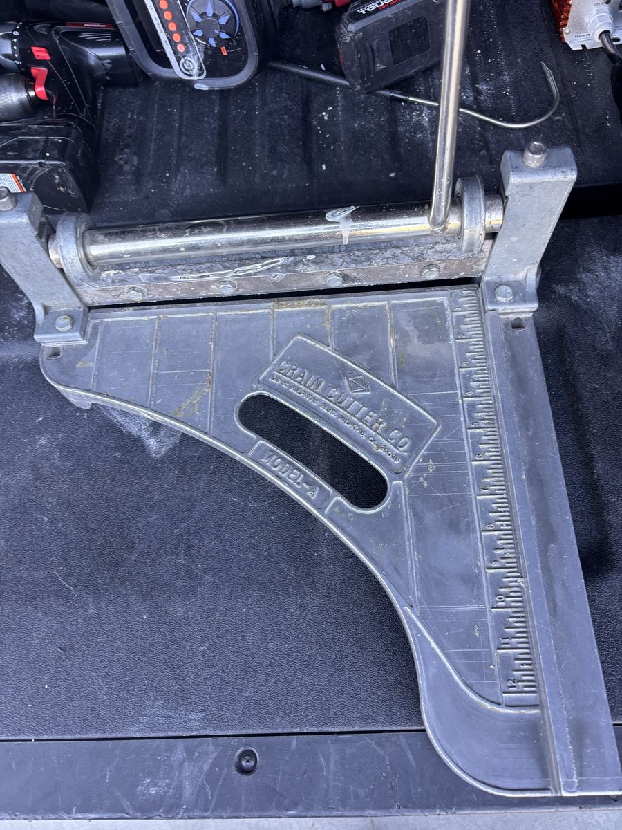 Crain Cutter Co. Model-A Tile Cutter