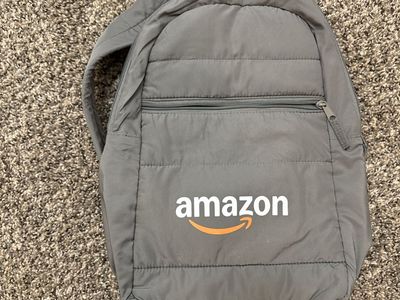 Amazon Gray Quilted Sling Backpack Crossbody Bag