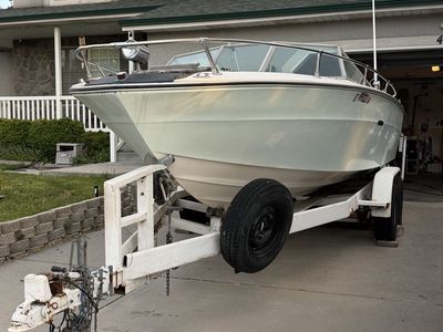 Vintage Boat Trailer - comes with boat and skis