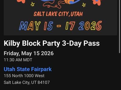 Kilby 3 day GA ticket