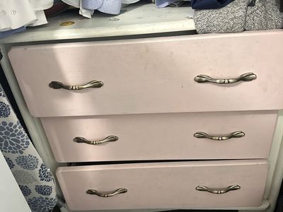 Pink and White Dresser