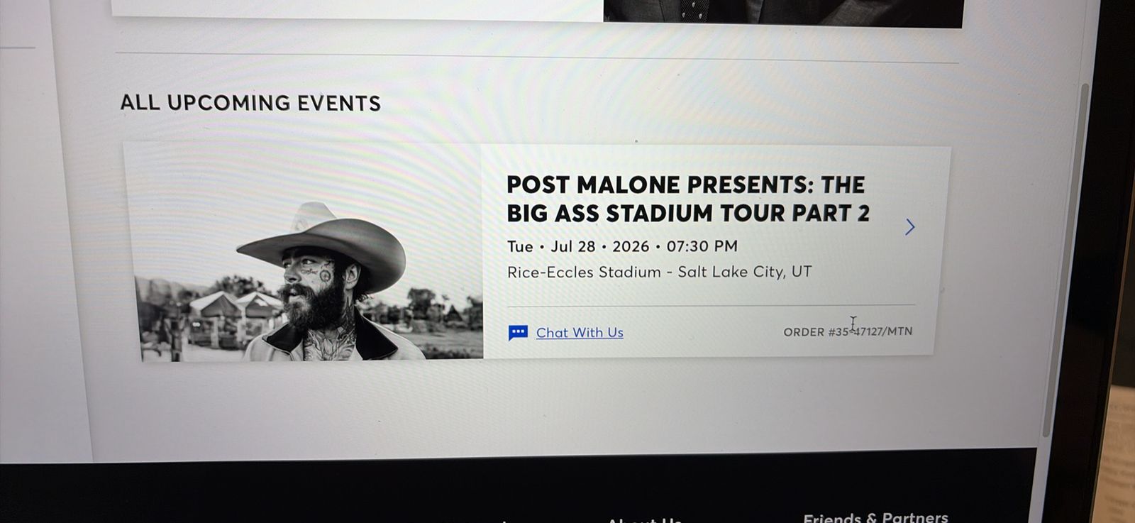 big ass show 2 post malone/jelly roll tues july 28th 7:30 pm