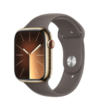 Apple Watch Series 9 – Gold Stainless Steel (41mm) GPS + Cellular – Unlocked – Extras Included
