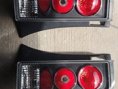 scion xb 98 -00. . Aftermarket Custom Black Tail Light Assembly Pair