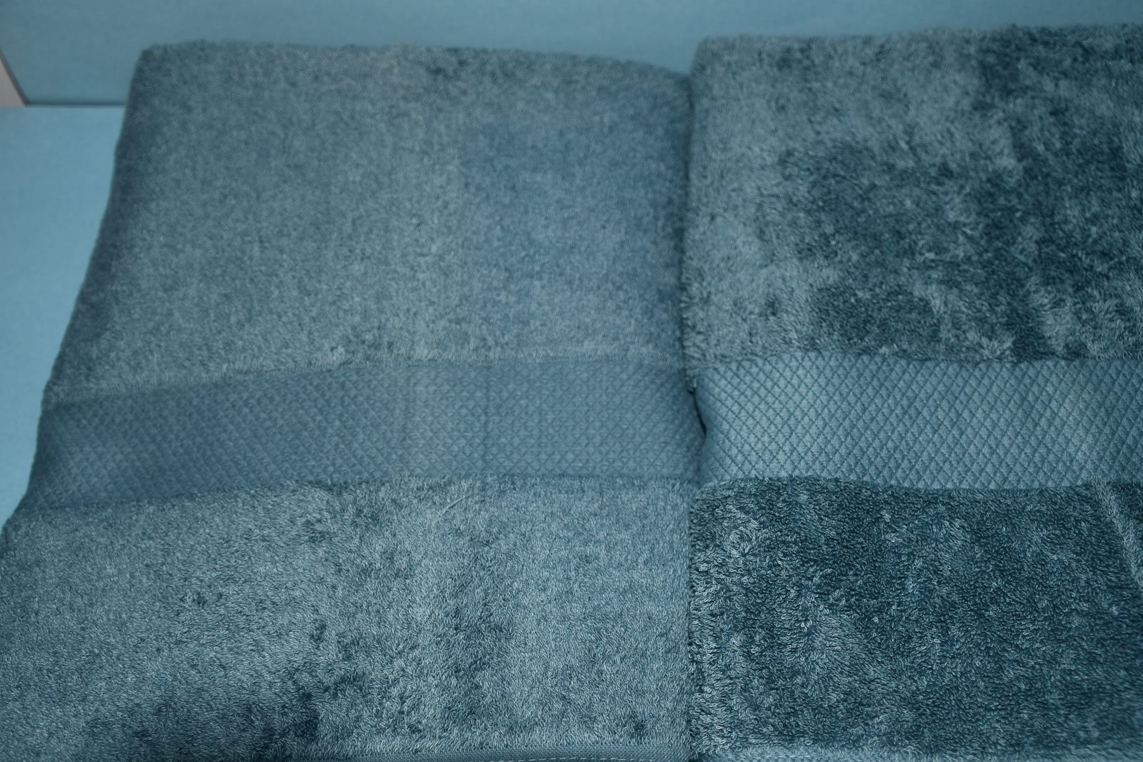 2 NEW BATH or BEACH TOWELS ~ STEEL BLUE ~ LARGE 56" x 30" ~ 100% COTTON ~ QUALITY ~ VERY NICE!