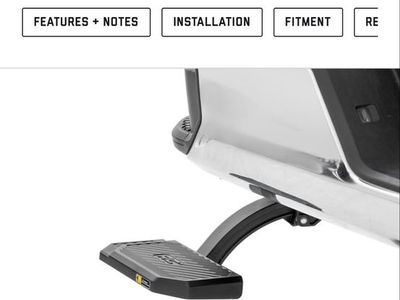 Rough Country Retractable Bed Step for Chevy/GMC 2500HD/3500HD (20-26) - Manual Pull