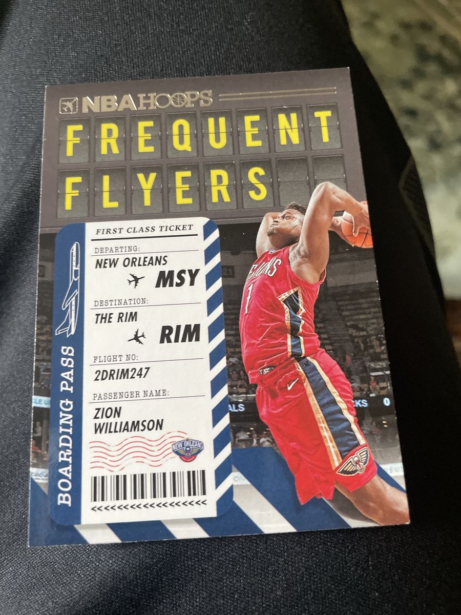 NBA Hoops Zion Williamson Frequent Flyers Basketball Trading Card