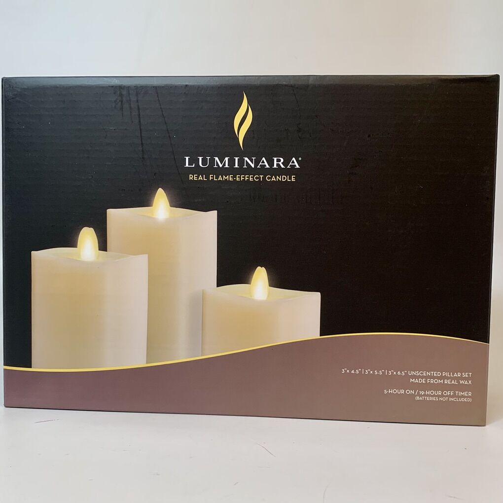 New Pillar Candle Set Flameless By Luminara