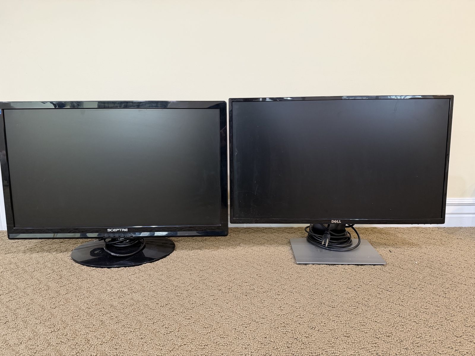 Two 27" computer Monitors