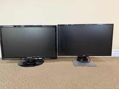 Two 27" computer Monitors