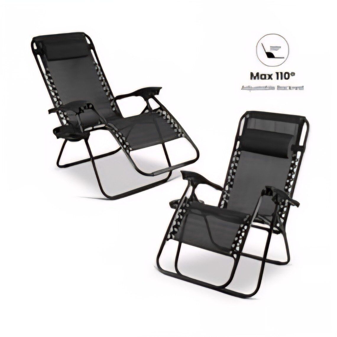 New 2 Black Zero Gravity Chairs