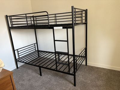 Black Twin Metal Bunk Bed