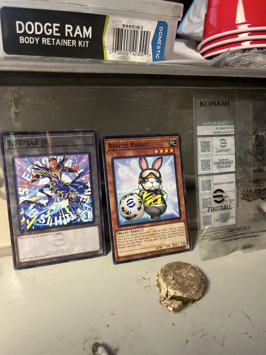 Neymar Jr. & Rescue Rabbit Konami eFootball Yu-Gi-Oh! Limited Edition Cards