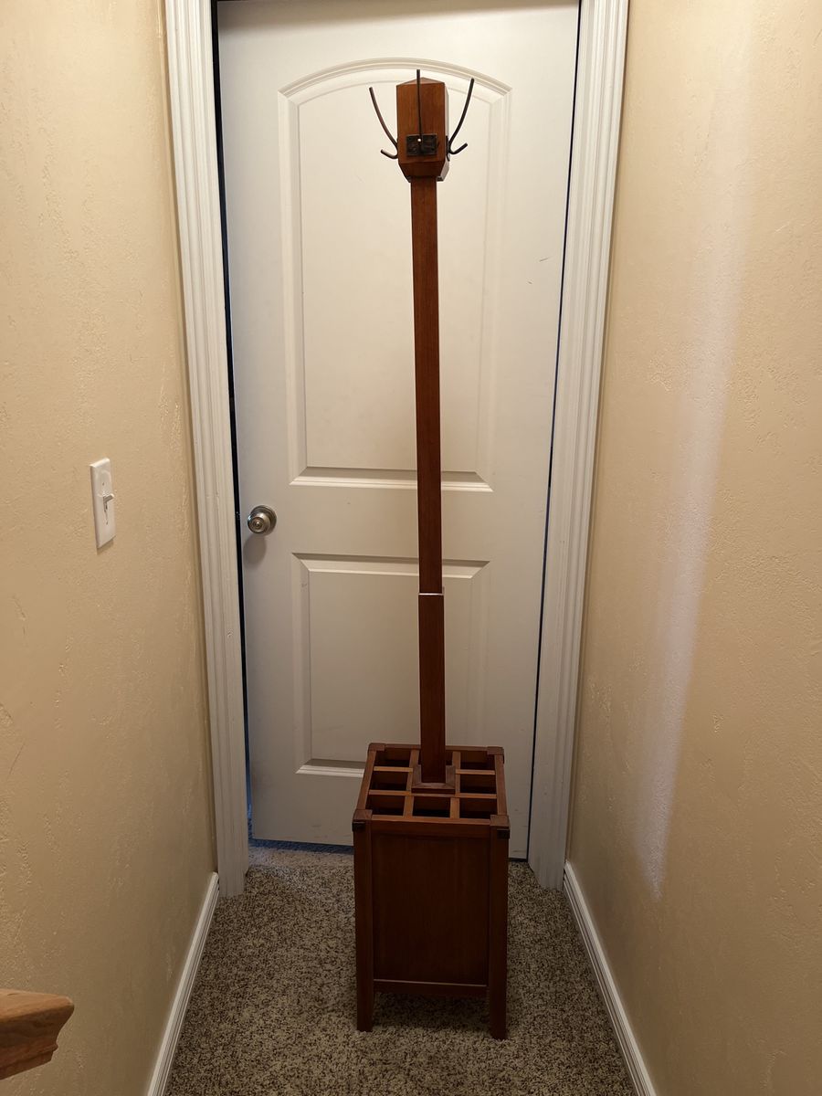 Coat rack 70” tall x 12” wide