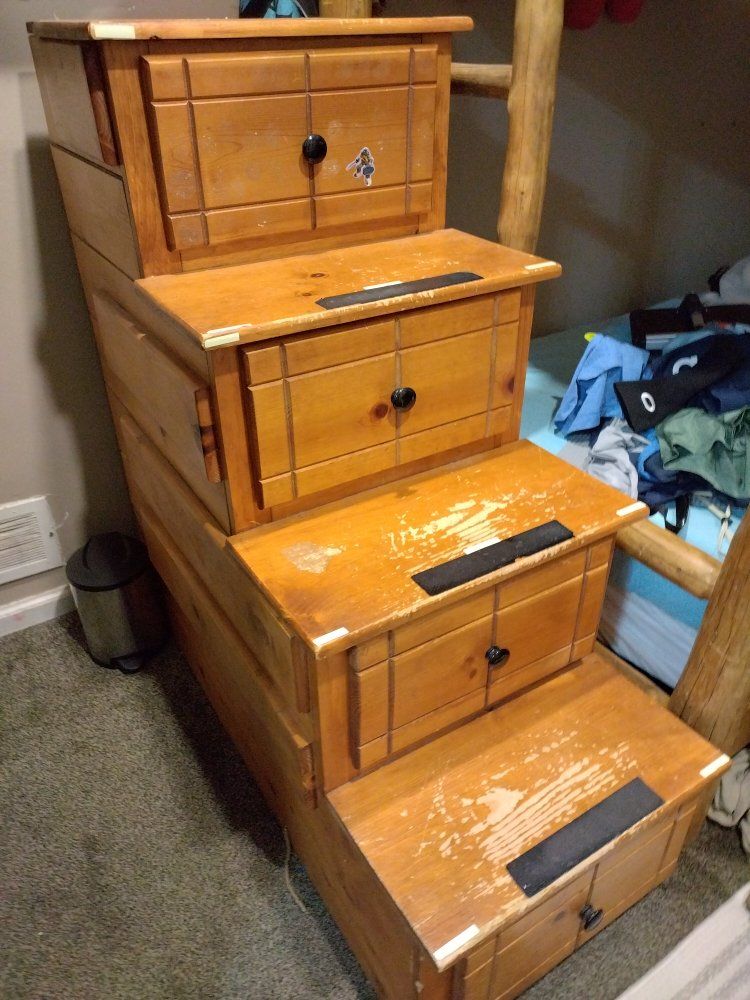 Bunk bed bunkbed steps drawers dresser