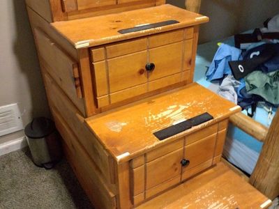 Bunk bed bunkbed steps drawers dresser