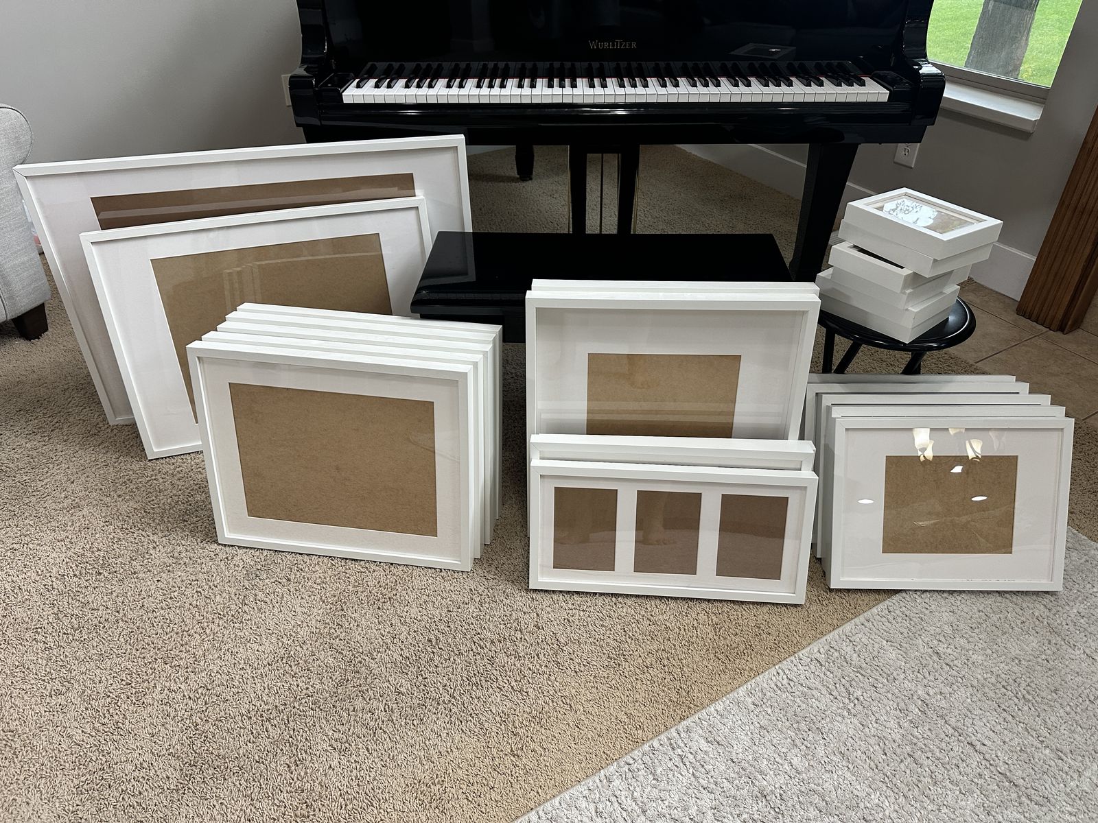 IKEA picture frames — set of 22