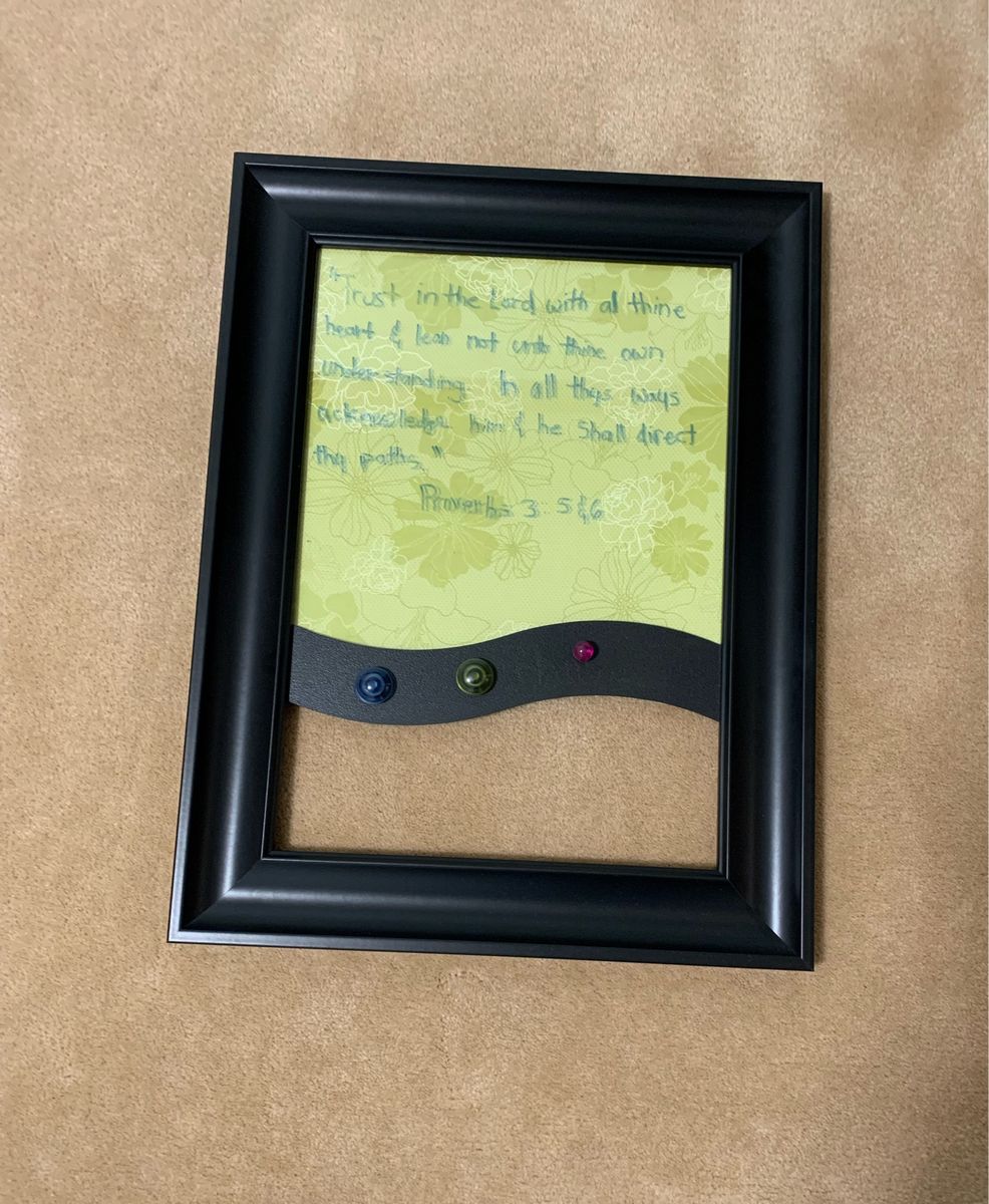 Dry erase board with magnets