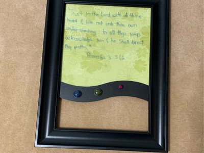 Dry erase board with magnets