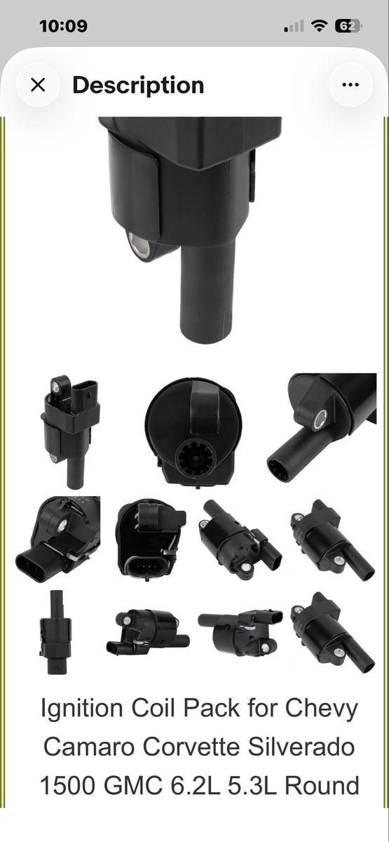 Full Set of 8 Ignition Coils fits Camaro Corvette Silverado Round Type Brand New