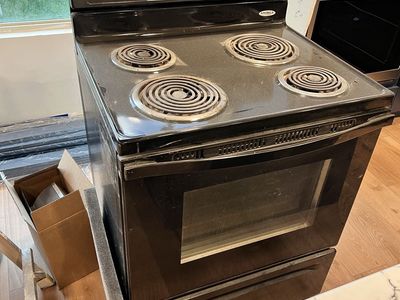 Whirlpool Electric Range Stove Oven Black with 4 Coil Burners - free