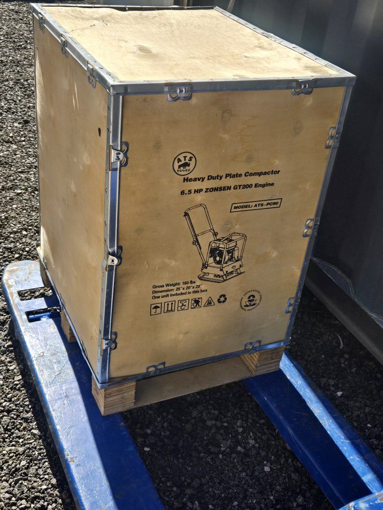 NEW & UNOPENED Heavy Duty Walk Behind Plate Compactor, ATS-PC90, 6.5 HP