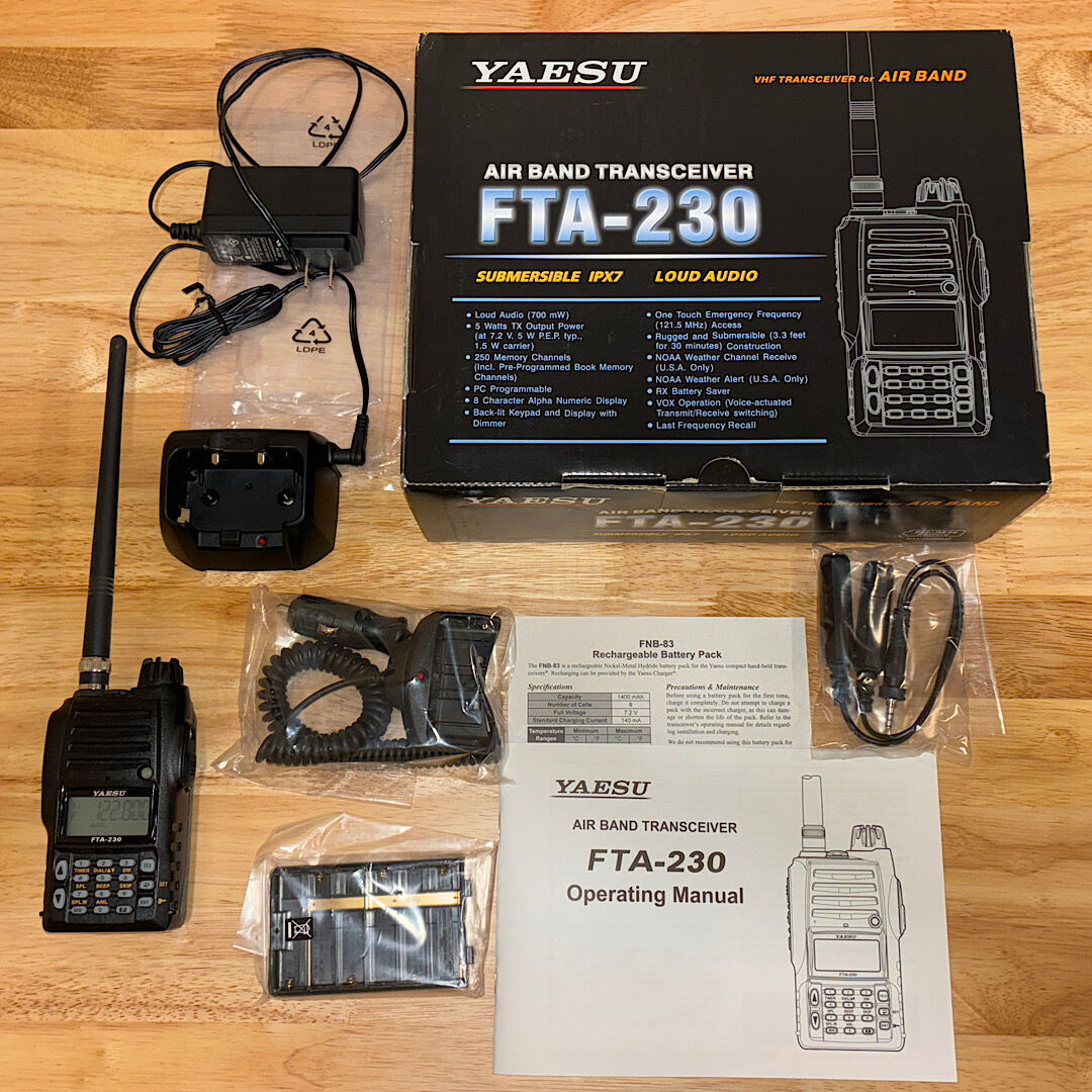 YAESU FTA-230 Air Band Transceiver (handheld aviation radio)