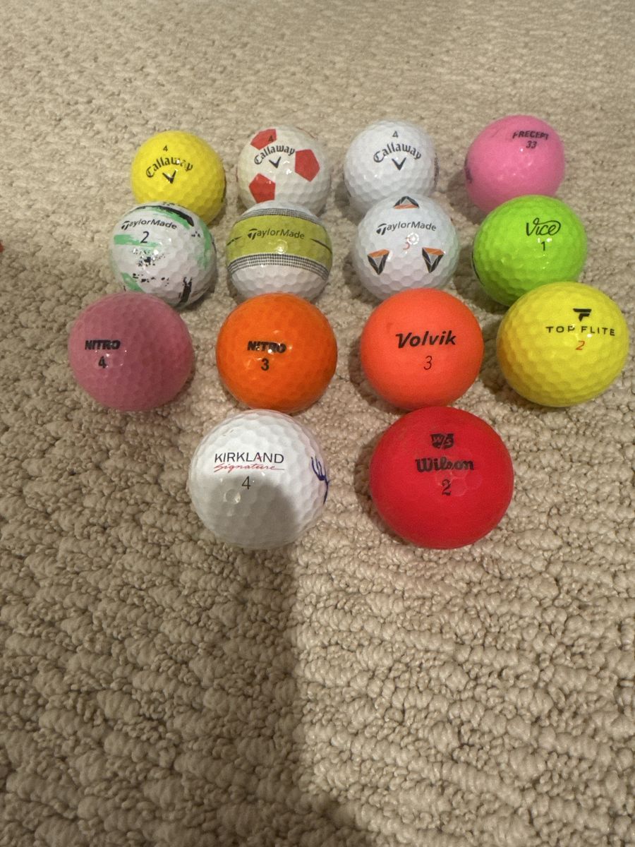 Assorted Used Golf Balls - Callaway, TaylorMade, Volvik, Vice, Kirkland, Top Flite, Nitro, Wilson