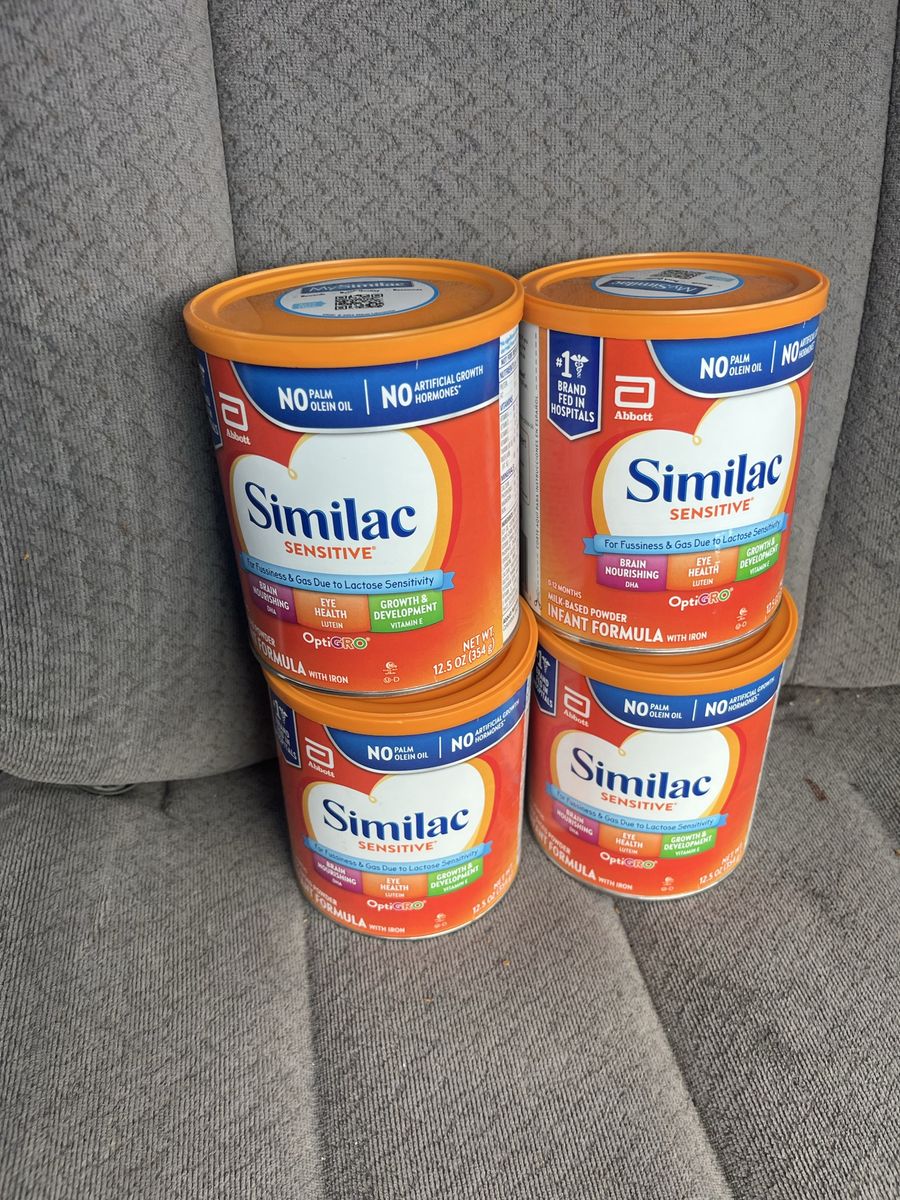 Similac Sensitive Infant Formula 12.5oz w/ Iron, No Palm Olein Oil/Growth Hormones $20 Each
