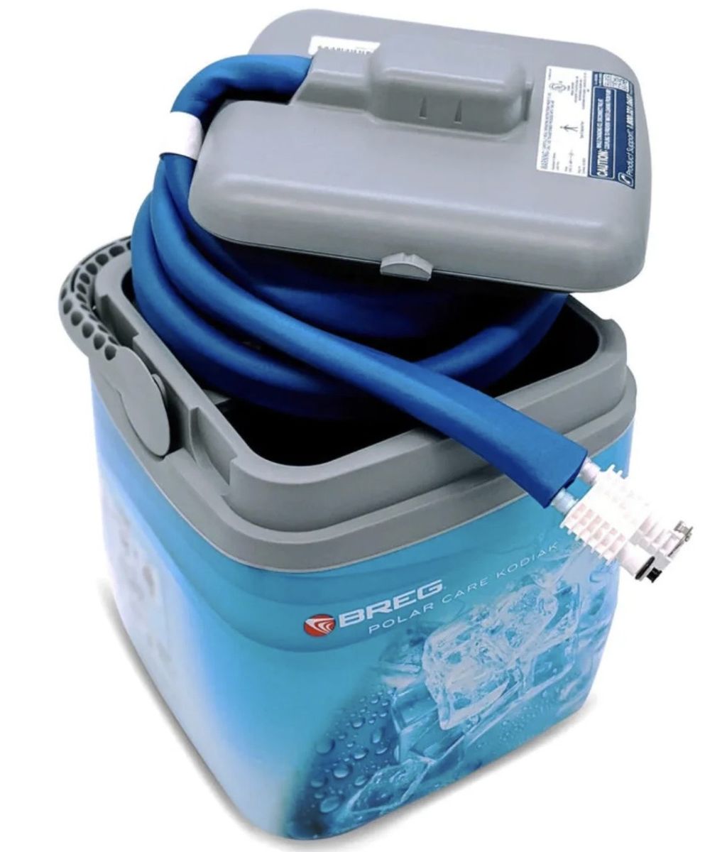 Breg Polar Care Kodiak circulating ice cooler with knee or shoulder attachment