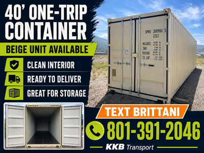 40' New One Trip High Cube Shipping Container / Tractor / Farm / Cabin / Equipment / Tool / ATV / Storage