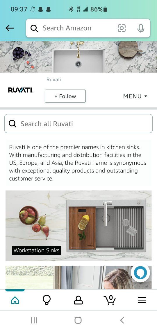 Ruvati New Roma Undermount brushed SS sink