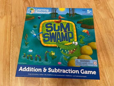Learning Resources Sum Swamp Addition & Subtraction Game Ages 5+ Math Board Game Complete