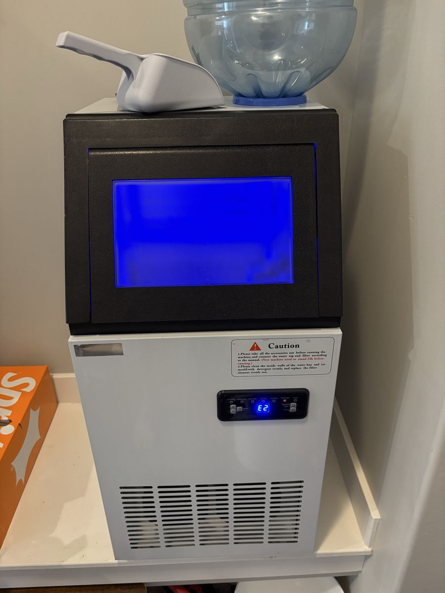 TITLA 14in 120lbs Full Size Ice Maker w/ Water Filter & Blue LEDs - Used, Excellent Condition