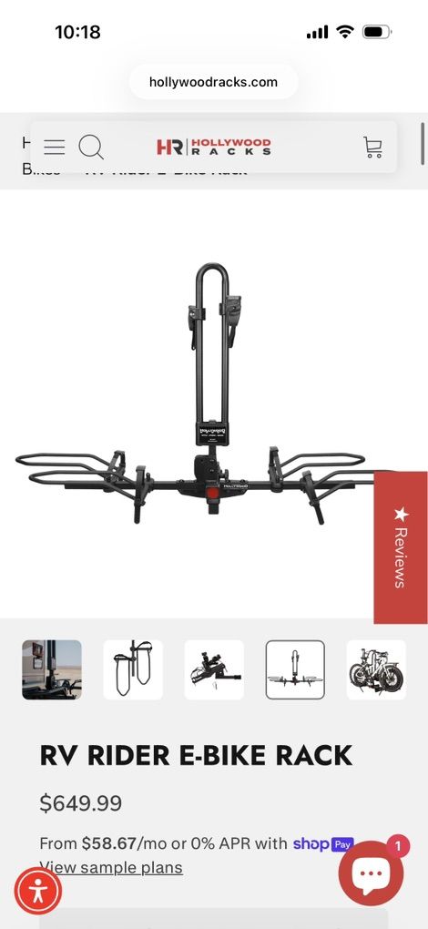 RV Rider E Bike rack