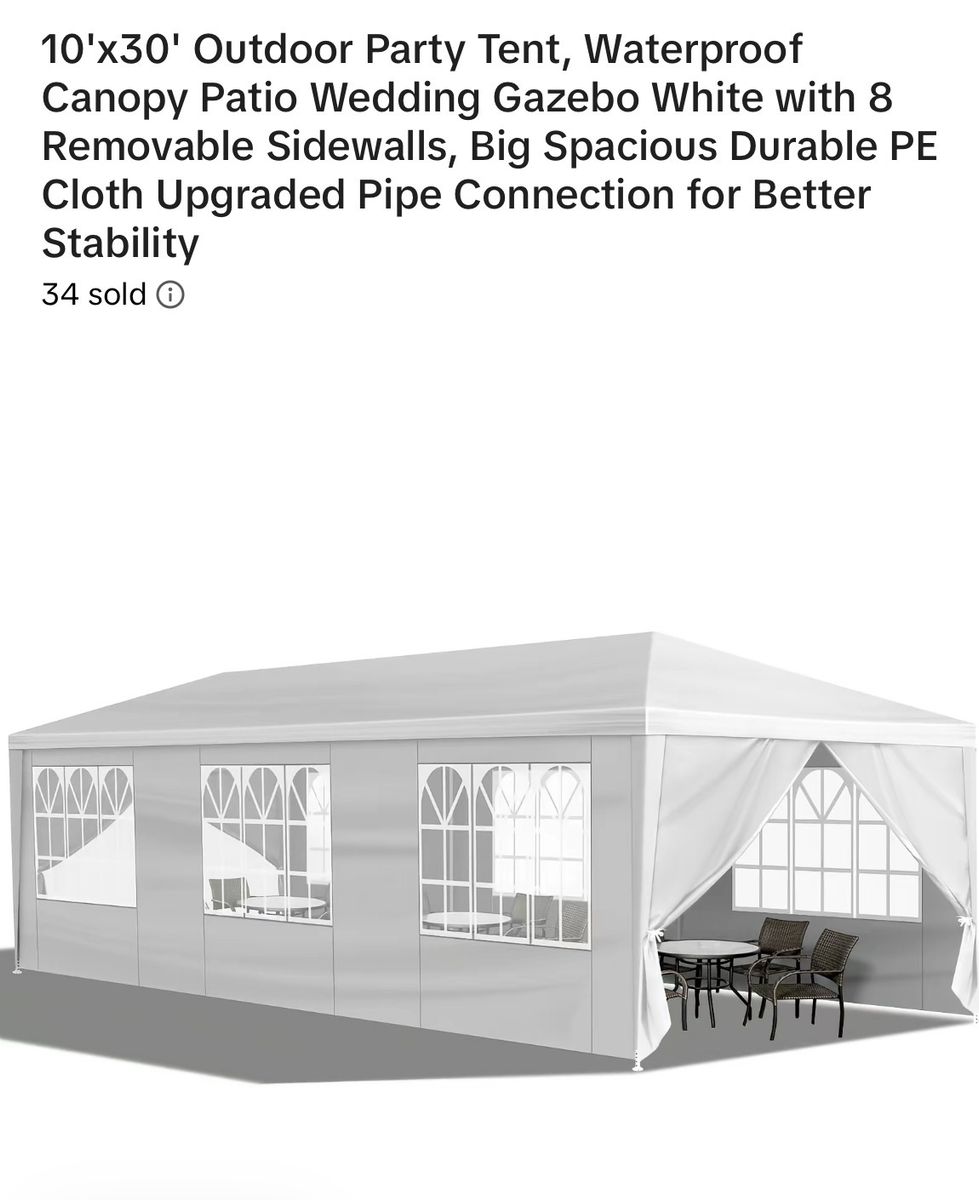 Party Tent 10x30 Feet Still In Box