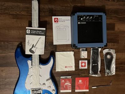 Electric guitar with accessories