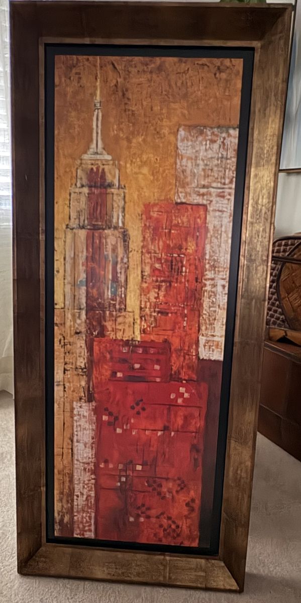 NY City Scape Framed Abstract Art