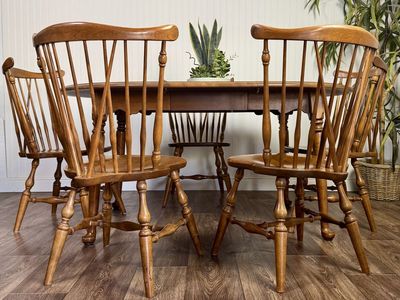 Ethan Allen Maple Windsor Dining Set