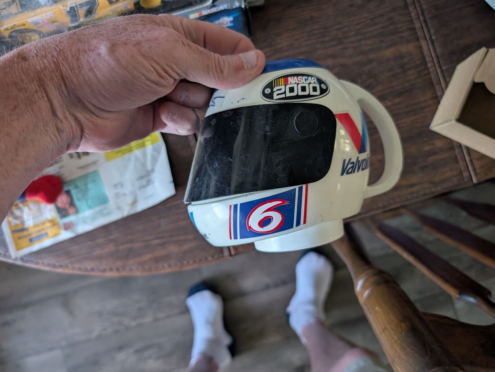 2000 Mark Martin Valvoline Ford Taurus Coffee cup helmet with removable cup