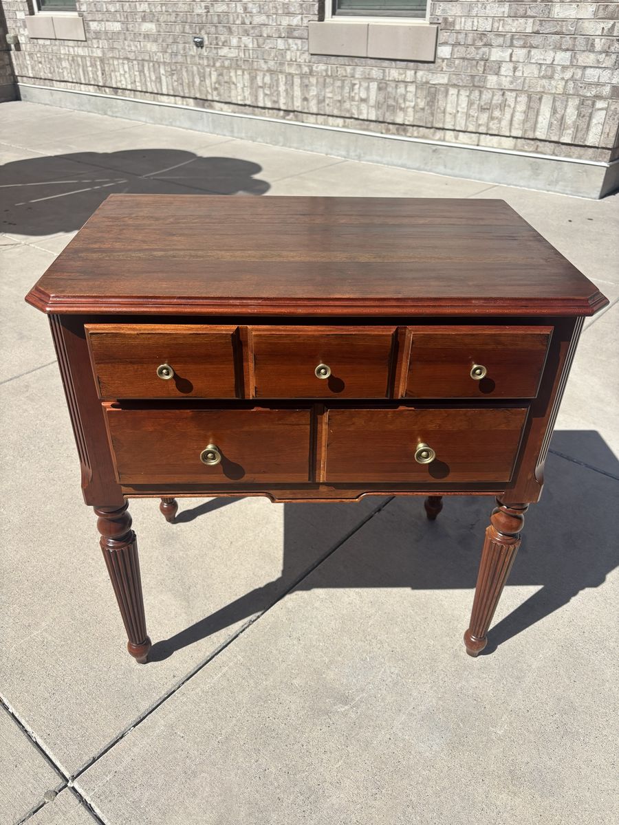 Ethan Allen French Regency Louis XVI Bachelor’s Chest | Solid Wood Cherry | Vintage Chest | Dovetail Joints