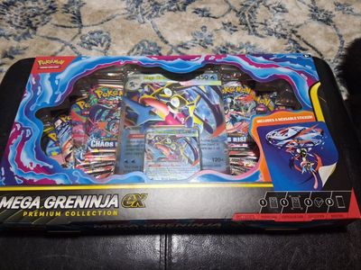 Pokemon TCG Mega Greninja EX Premium Collection Box - Promo Card, Lenticular Card, Boosters