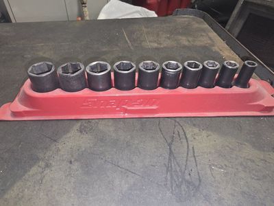 Snap-on 307IMX 9-Piece 3/8" Drive 6-Point Metric Impact Swivel Socket Set - Used
