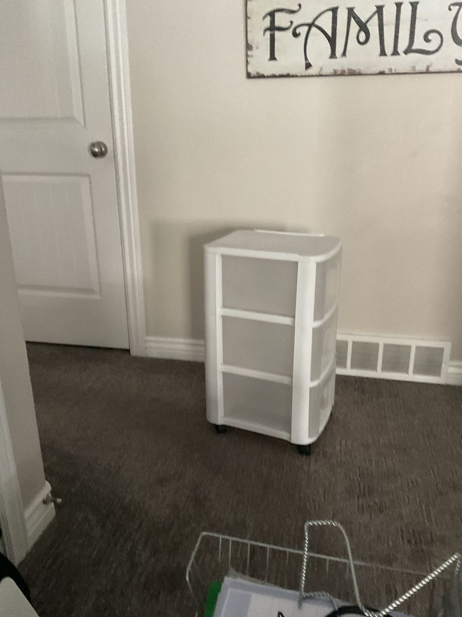 3-Drawer Clear Storage Cart with Wheels - Portable & Space-Saving