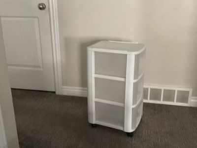 3-Drawer Clear Storage Cart with Wheels - Portable & Space-Saving