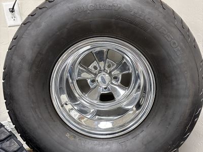 Mickey Thompson Sportsman S/R Tires with Chrome Rims - Classic Hot Rod Look