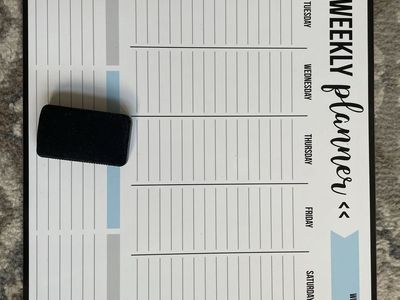 17x12 magnetic weekly dry erase planner magnet with eraser