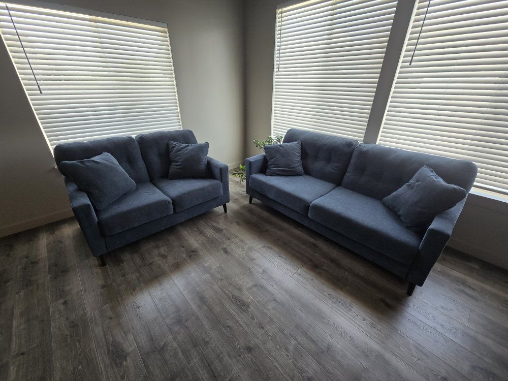Blue couches