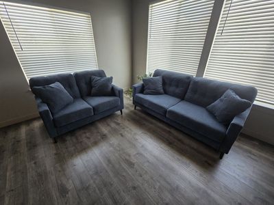 Blue couches