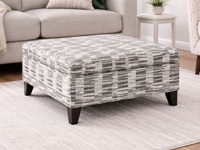 Laguna Striped Storage Ottoman – Modern